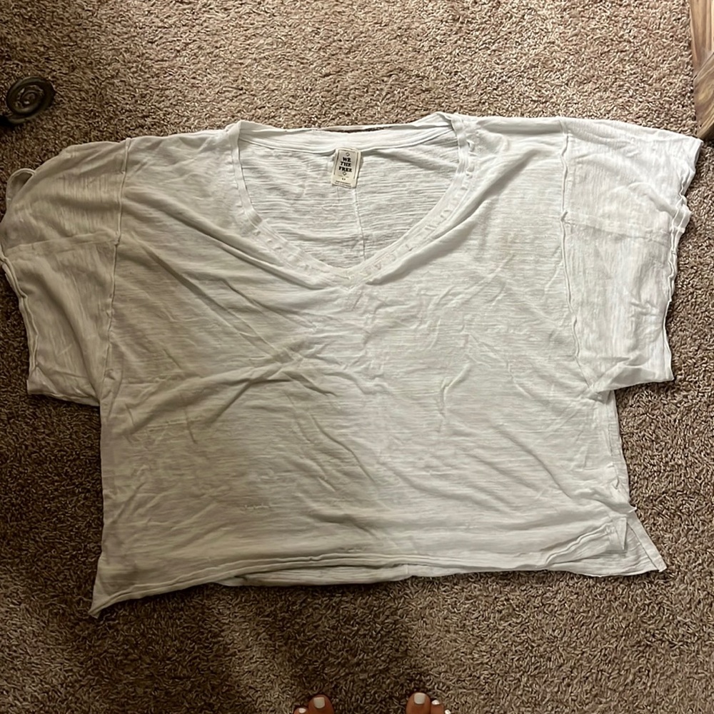 Free people we the free white boxy tee